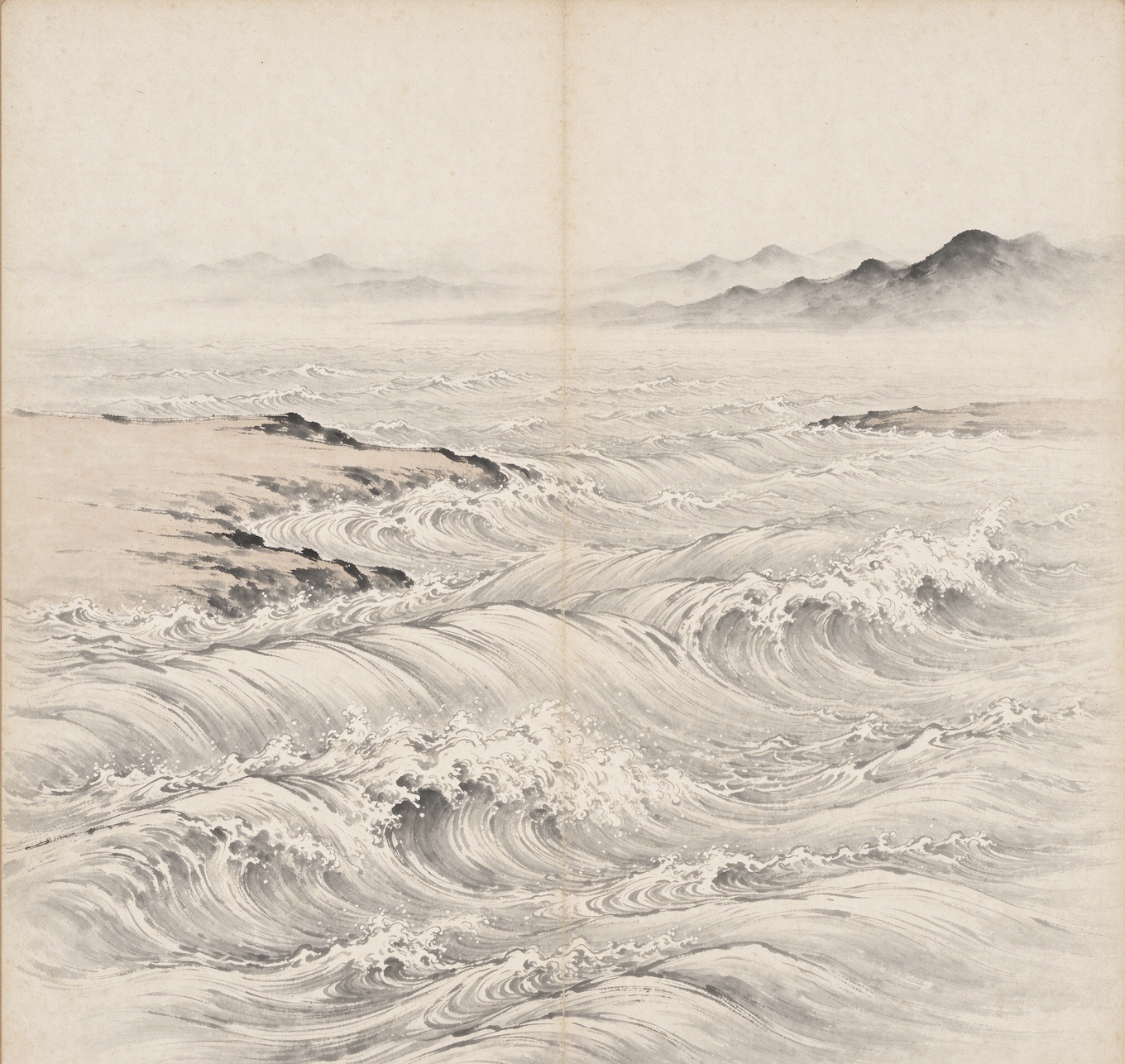 Waves Washing the Sand